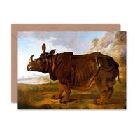 Artery8 Portrait Study Oudry Clara Paris Rhinoceros Art Card Artery8 Multicolor