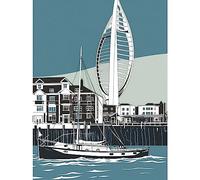 Artery8 Portsmouth Historic Dockyard with Spinnaker Tower Unframed Wall Art Print Poster Home Decor Premium