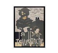 Artery8 Poster for the Revue Blanche Journal Bonnard Black Framed Canvas Art in Grey | Size: W24" x H32" Artery8 Grey W24" x H32"
