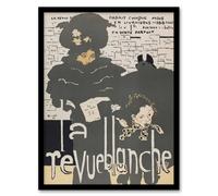 Artery8 Poster for the Revue Blanche Journal Bonnard Framed Wall Art Print in Grey | Size: A3 Artery8 Grey A3