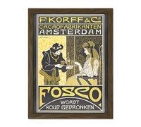 Artery8 Pothast Korff Cocoa Chocolate Amsterdam Nouveau Ad Artwork Framed Wall Art Print 18X24 Inch
