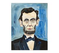 Artery8 President Abraham Lincoln Watercolour Portrait Living Room Extra Large XL Wall Art Poster Print
