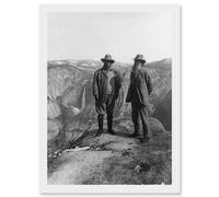 President Teddy Roosevelt John Muir Yosemite 1906 Photo A4 Artwork Framed Wall Art Print Artery8 White One Size