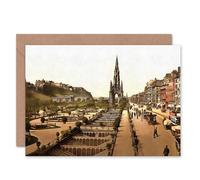 Artery8 Princes Street Edinburgh 1905 Birthday Card Artery8 Multicolor