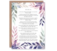Artery8 Psalm 46 Our Refuge & Strength Old Testament Bible Birthday Card in Purple Artery8 Purple