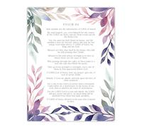 Artery8 Psalm 84 Day in Thy Courts Better than Thousand Elsewhere Pearl of Psalms Jesus Christ Christian Bible Faith God Quote Revelations Flowers Artwork Unframed Wall Art Print Poster Home Décor