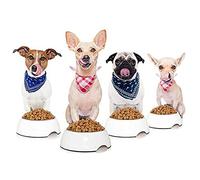 Artery8 Pug Chihuahua Jack Russell Dog Dinner Photo Art Print Canvas Premium Wall Decor Poster Mural