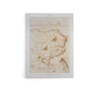 Artery8 Pyramids of Giza French Topographic Map Avennes Canvas Wall Art Print in Beige | Size: W12" x H16" Artery8 Beige W12" x H16"