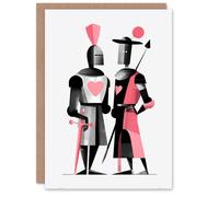 Artery8 Queer Knights Fun Quirky Modern Illustration Valentine's Day Card in White Artery8 White