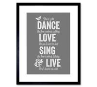 Artery8 Quote Dance Like No One Is Watching Love 12X16" Framed Wall Art Print