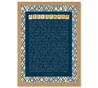 Artery8 Quote Ehrmann Desiderata Pattern Letters Motivation Artwork Framed Wall Art Print A4 in Light Oak Artery8 Light Oak