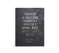 Artery8 Quote Hamilton Musical Just You Wait Canvas Wall Art Print in Grey | Size: W18" x H24" Artery8 Grey W18" x H24"