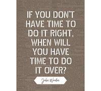 Artery8 Quote John Wooden Do It Right Basketball Coach Premium Wall Art Canvas Print 18X24 Inch