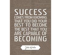 Artery8 Quote John Wooden Success Your Best Basketball Coach Large Wall Art Poster Print Thick Paper 18X24 Inch