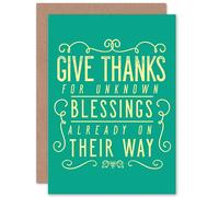 Artery8 Quote Motivation Blessings Native American Greetings Card in Green Artery8 Green