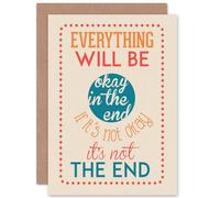 Wee Blue Coo CARD GREETING QUOTE MOTIVATION EVERYTHING WILL BE OKAY