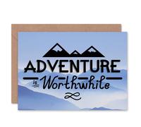Artery8 Quote Motivation Worthwhile Adventure Bon Voyage Quote Card Artery8 Multicolor