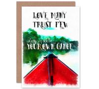 Artery8 Quote Phrase Prose Motivation Trust Few Canoe Greetings Card Artery8 Multicolor