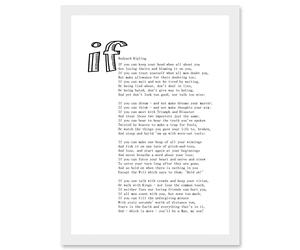 Artery8 Quote Rudyard Kipling If Poetry Poem Artwork Framed A3 Wall Art Print