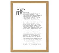 Quote Rudyard Kipling If Poetry Poem Artwork Framed Wall Art Print A4 Artery8 Light Oak One Size