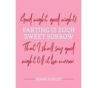 Artery8 Quote Shakespeare Parting Sweet Sorrow Premium Wall Art Canvas Print 18X24 Inch