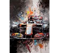 Artery8 Race Car Grand Prix Multicoloured Modern Extra Large XL Wall Art Poster Print