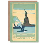 Artery8 Rachael R Elmer Art Card Statue of Liberty Vintage Postcard