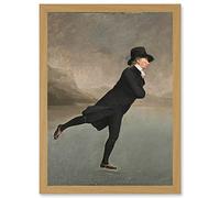 Artery8 Raeburn Skating Minister Duddingston Painting Artwork Framed Wall Art Print A4