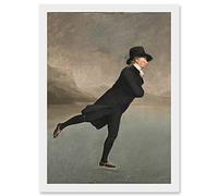 Artery8 Raeburn Skating Minister Duddingston Painting Artwork Framed Wall Art Print A4