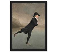 Artery8 Raeburn Skating Minister Duddingston Painting Artwork Framed Wall Art Print A4