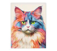 Artery8 Ragdoll Cat Screen Print Risograph Artwork Spot Block Colour Duotone Retro Riso Interior Design Unframed Wall Art Print Poster Home Decor Artery8 Multicolor W24" x H32"