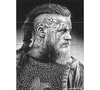 Artery8 Ragnar Vikings Warrior Wayne Maguire XL Giant Panel Poster (8 Sections)