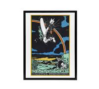 Artery8 Rainbow Obstacle Plane Crash Moriz Jung Framed Canvas Wall Art Print | Size: W18" x H24" Artery8 Multicolor W18" x H24"