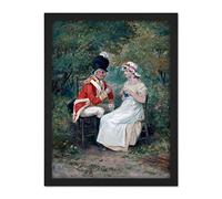Artery8 Randolph Caldecott The Volunteers Courtship 1798 Painting Artwork Framed Wall Art Print 18X24 Inch