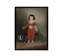 Artery8 Red Boy Manuel Portrait Francisco Goya Framed Canvas Wall Art Print | Size: W24" x H32" Artery8 Multicolor W24" x H32"