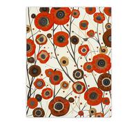 Artery8 Red Poppy Wildflowers Artwork Abstract Floral Wall Art Print | Size: W12" x H16" Artery8 Red W12" x H16"