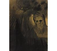 Artery8 Redon Apparition Gloom Smiling Face Drawing Large XL Wall Art Canvas Print