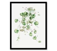 Artery8 Redoute Framed Wall Art Kenilworth Ivy Vintage Botanical Illustration in White | Size: A4 Artery8 White A4