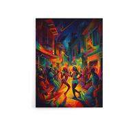 Artery8 Reggaeton Music Urban Street Dance Canvas Wall Art Print | Size: W12" x H16" Artery8 Multicolor W12" x H16"