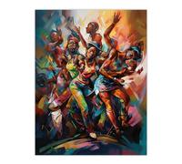 Wall Art Print Reggaeton Urban Street Dance Hip Hop Reggae Music Latin American Dance Hall Painting Rhythm Body Energy Theatre Arts Artwork Poster Artery8 Multi W24 inch x H32 inch