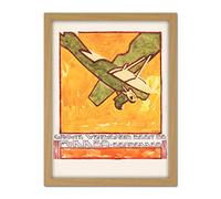 Artery8 Reijer Stolk Advert Design Fokker Monoplane Drawing Artwork Framed Wall Art Print 18X24 Inch