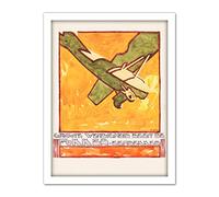 Artery8 Reijer Stolk Advert Design Fokker Monoplane Drawing Artwork Framed Wall Art Print 18X24 Inch