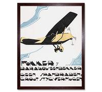 Artery8 Reijer Stolk Advert Design Monoplane Drawing Art Print Framed Poster Wall Decor 12x16 inch
