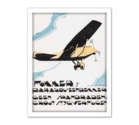 Artery8 Reijer Stolk Advert Design Monoplane Drawing Artwork Framed Wall Art Print 18X24 Inch