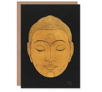 Artery8 Reijer Stolk Art Card Head of Buddha Gold Black Vintage Painting
