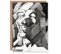 Artery8 Reijer Stolk Art Card Self Portrait Abstract Cubist Painting