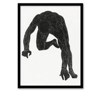 Artery8 Reijer Stolk Man Silhouette Anatomical Study of Muscles Framed Art in White | Size: A3 Artery8 White A3