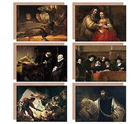 Artery8 Rembrandt Aristotle Staalmeester Portret Blinding Samson Preacher Peacocks Fine Art Greeting Card Pack of 6