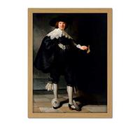 Artery8 Rembrandt Marten Soolmans Portrait Artwork Framed Wall Art Print 18X24 Inch