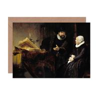 Artery8 Rembrandt Mennonite Preacher Anslo His Wife Card Artery8 Multicolor